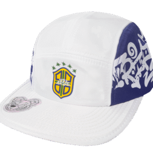 Boné 5 Five Panel Trip Side BRASIL - branco|azul