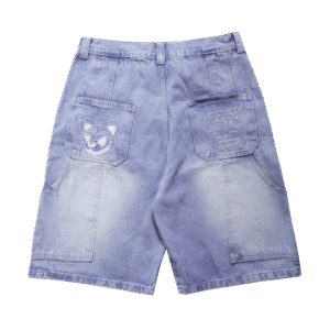 Bermuda Jeans Tripside Logo Bordado - Azul
