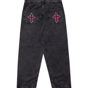 Calça Jeans Baggy Trip Side Cruz Vermelha