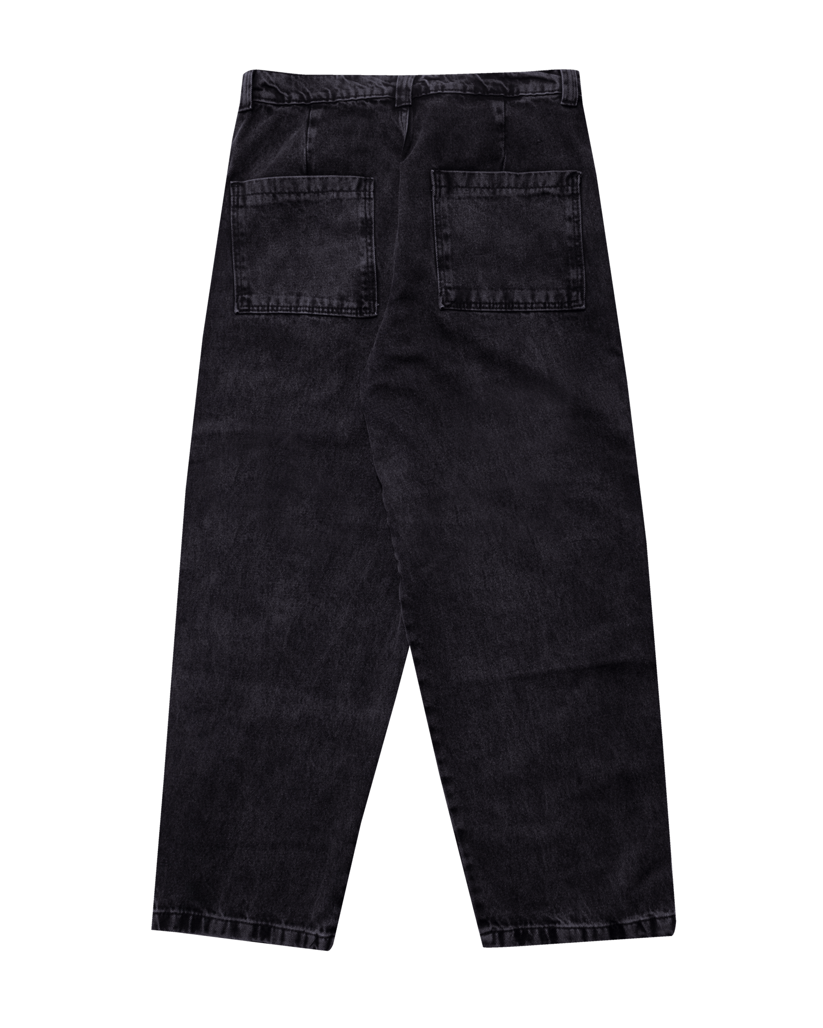 Calça Baggy Jeans Marmorizado Com Recorte